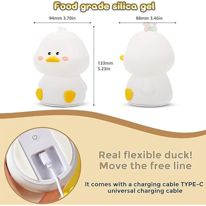 Duck Silicone Touch Lamp | Soft Glow Night Light for Kids & Cute Room Decor