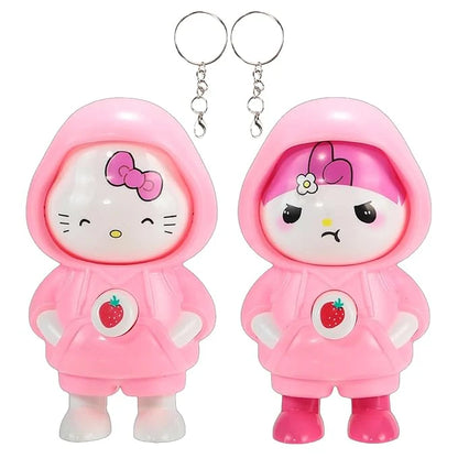 Face Changing Keychain | 3 Expressions 3D Cartoon Character