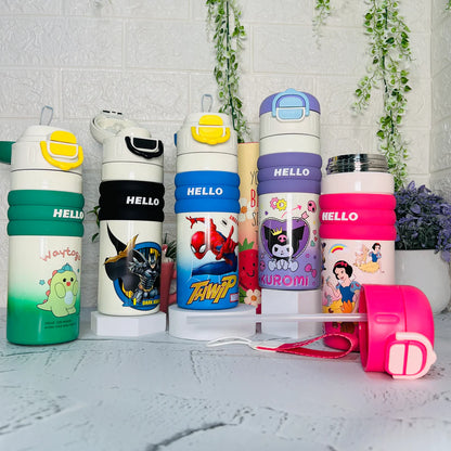 Hello - 2 Way Drink Insulated Bottle | Trendy & Cute Gifts at Kawaii Kingdom
