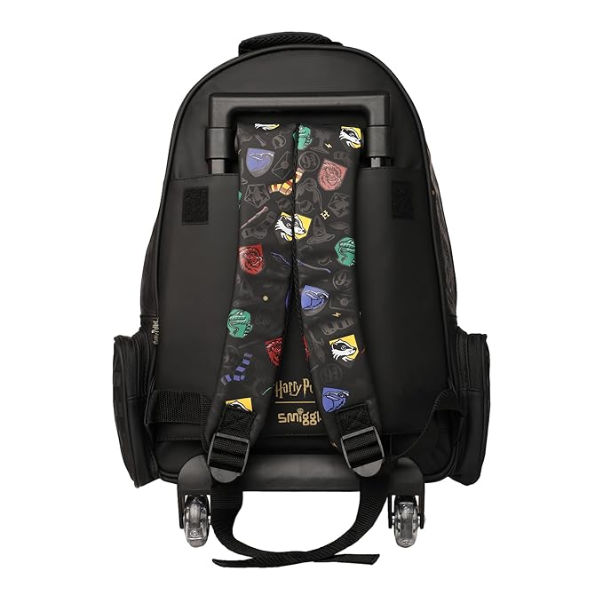 Smiggle 18 inches Trolley Backpack Harry Potter, Black, 3Y+