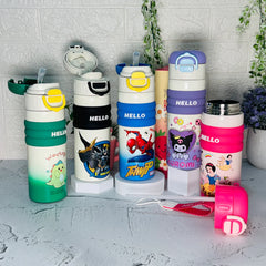 Hello - 2 Way Drink Insulated Bottle | Trendy & Cute Gifts at Kawaii Kingdom