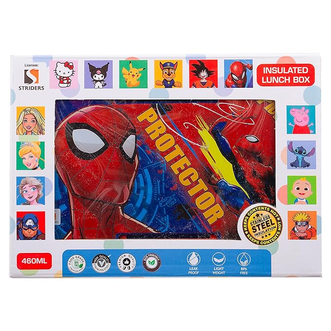 Striders Spiderman Lunch Box 2 compartment