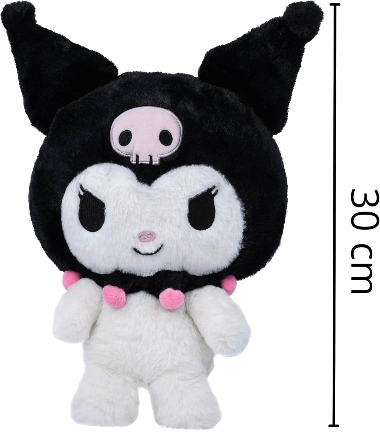 Sanrio Kuromi White Plush Toy – 30cm | Officially Licensed Cute & Soft Stuffed Character for Kids & Girls | Adorable Room Décor for Birthdays, Valentine’s Day & Special Occasions