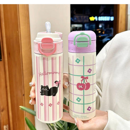 DUAL OPENING DOUBLED WALLED WATER BOTTLE - 500ML