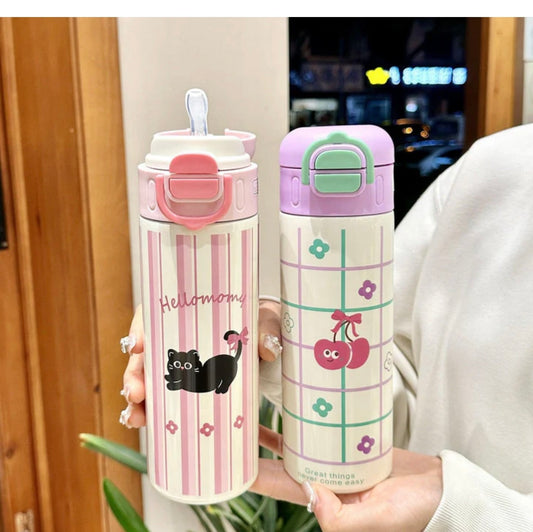 DUAL OPENING DOUBLED WALLED WATER BOTTLE - 500ML