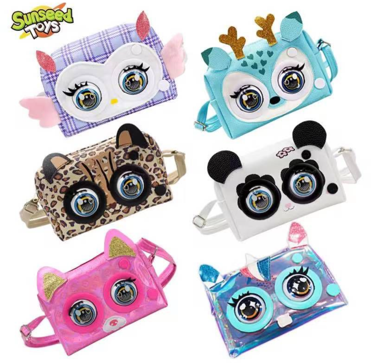 Interactive Blinking Eye wink Sling Bag - Kids Fashion Crossbody Purse