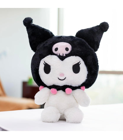 Sanrio Kuromi White Plush Toy – 30cm | Officially Licensed Cute & Soft Stuffed Character for Kids & Girls | Adorable Room Décor for Birthdays, Valentine’s Day & Special Occasions