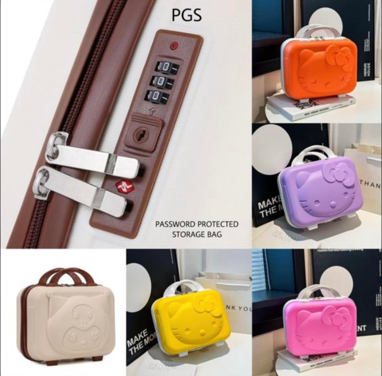 MINI KIDS LUGGAGE BAG WITH  LOCK & COMPARTMENT