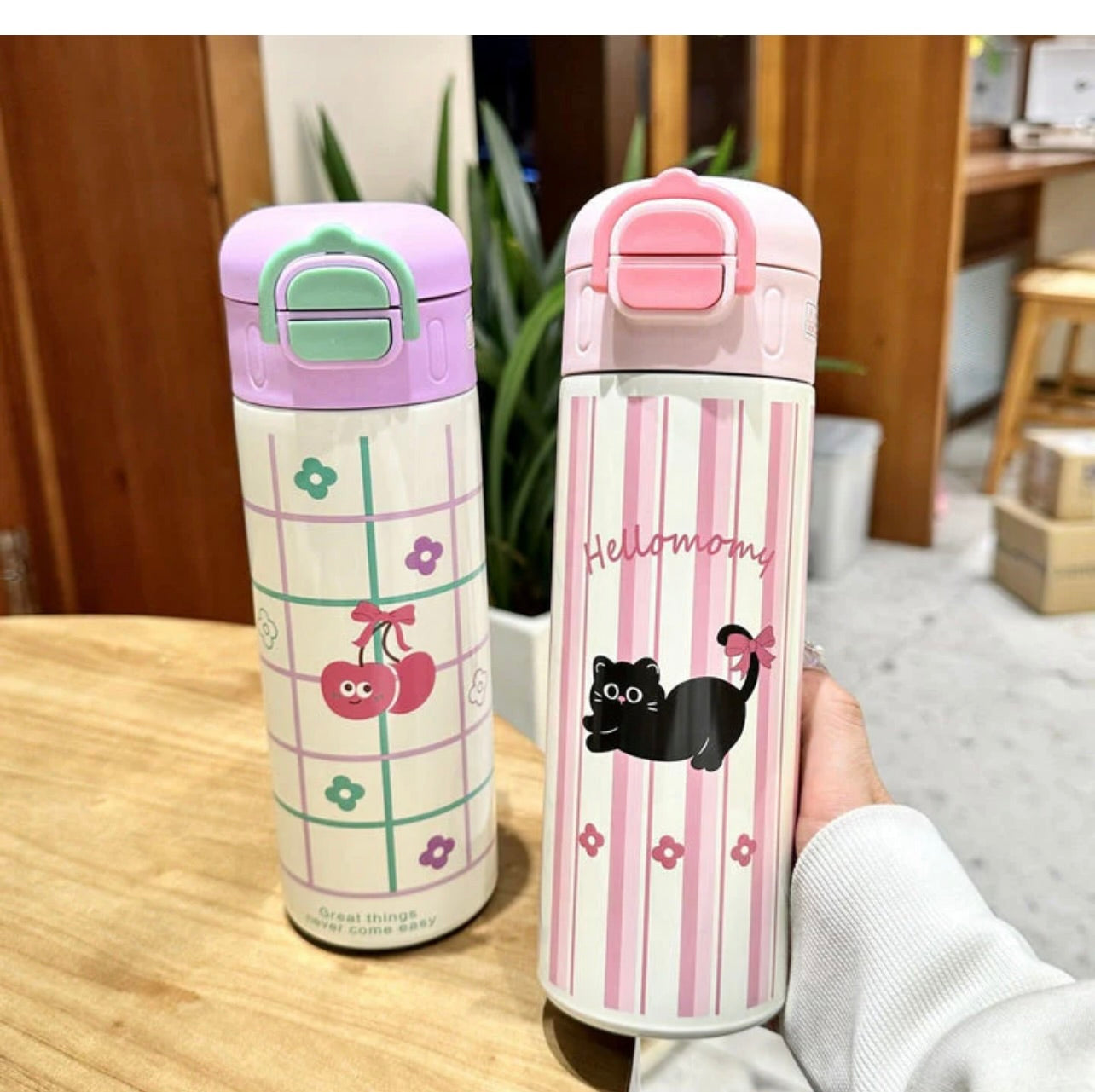 DUAL OPENING DOUBLED WALLED WATER BOTTLE - 500ML