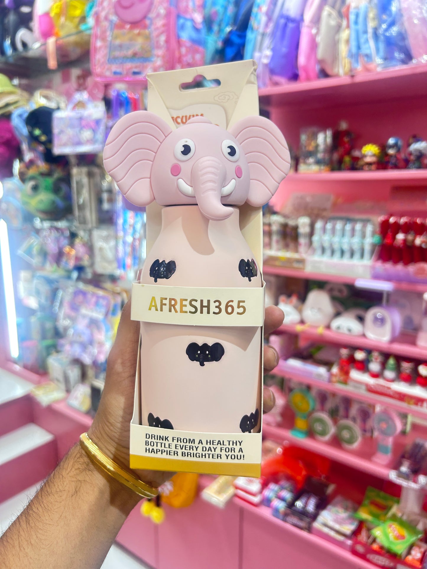 Animal Head Stainless Steel Insulated Water Bottle for Kids with Straw