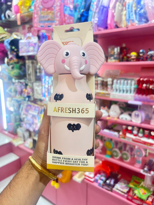 Animal Head Stainless Steel Insulated Water Bottle for Kids with Straw
