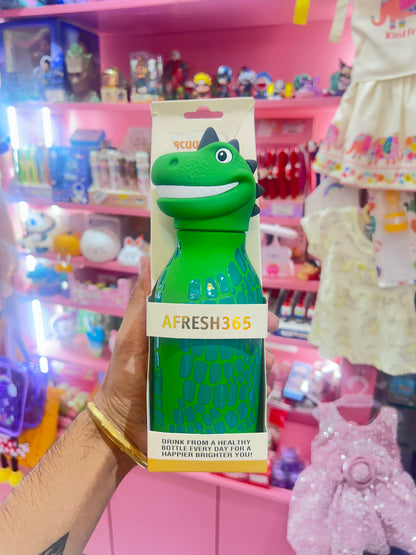 Animal Head Stainless Steel Insulated Water Bottle for Kids with Straw
