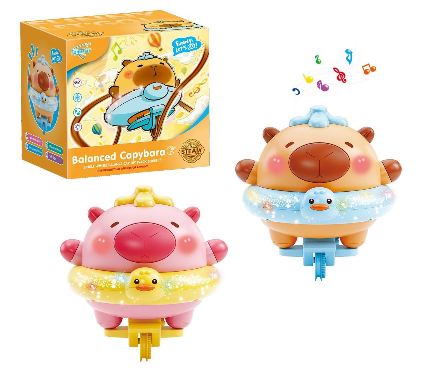 Capybara Single Wheel Balancing Toy | Cute Desk Decor & Stress Toy