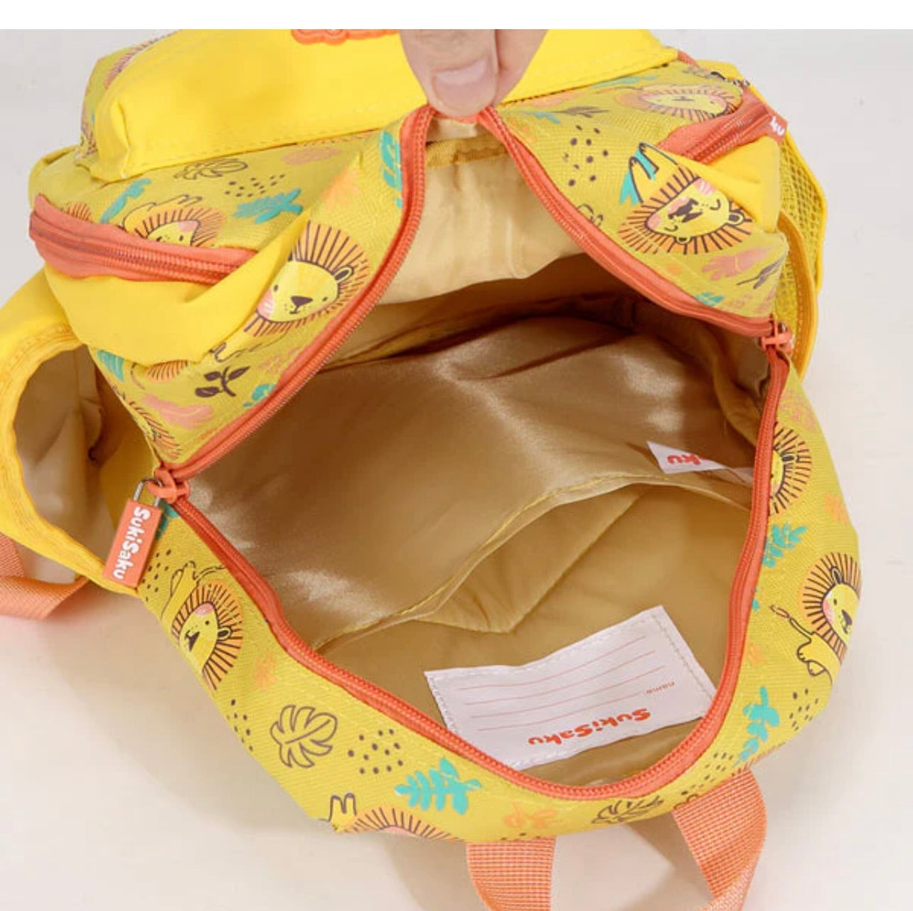 ANIMAL DESIGN BACKPACK WITH FRONT POCKET FOR KIDS - 10 INCHES