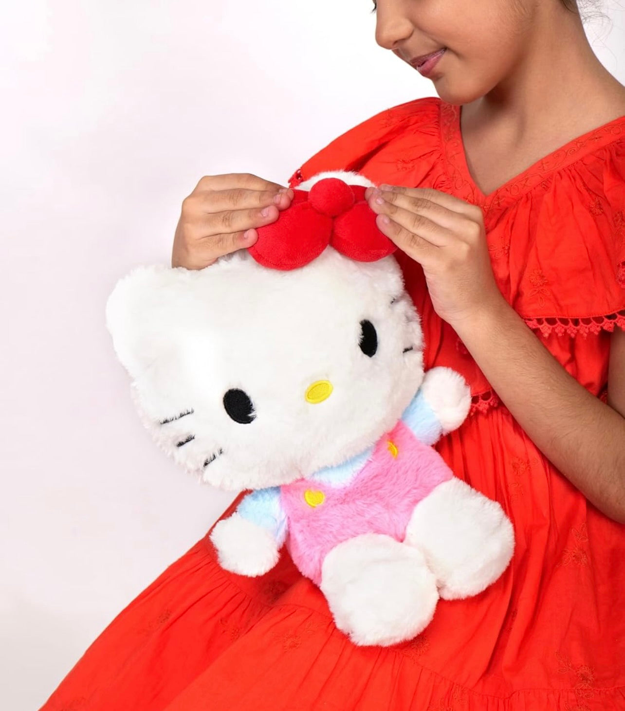 Hello Kitty Soft Toy Official Licensed Sanrio– 25cm | Cute & Huggable Plush Character for Kids & Girls | Super Soft Stuffed Hello Kitty Toy | Ideal for Sanrio Fan, Birthday