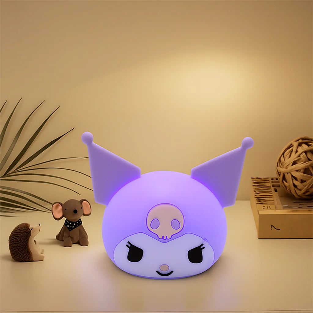 Kuromi Silicone Night Lamp | Soft Glow Bedside Light for Kids & Adults