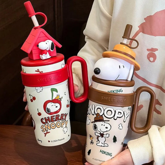 Cute Snoopy Sipper Bottle – Leakproof, Insulated & Adorably Stylish - Available at Kawaii Kingdom