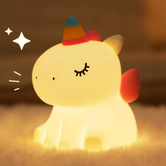Buy Unicorn Silicone Lamps With Touch Sensor and C Type Charging Port | Trendy & Cute Gifts at Kawaii Kingdom