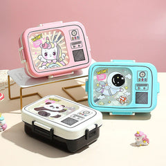 Bento 3 Section Lunch box with Spoon | Trendy & Cute Gifts at Kawaii Kingdom