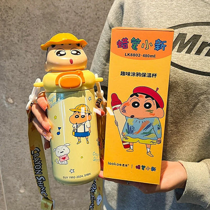 Shinchan 3D Head Insulated SS316 Bottel 480ml