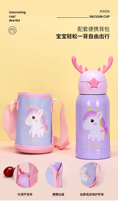 Steel Water Bottle with sipper and Thermos Cap