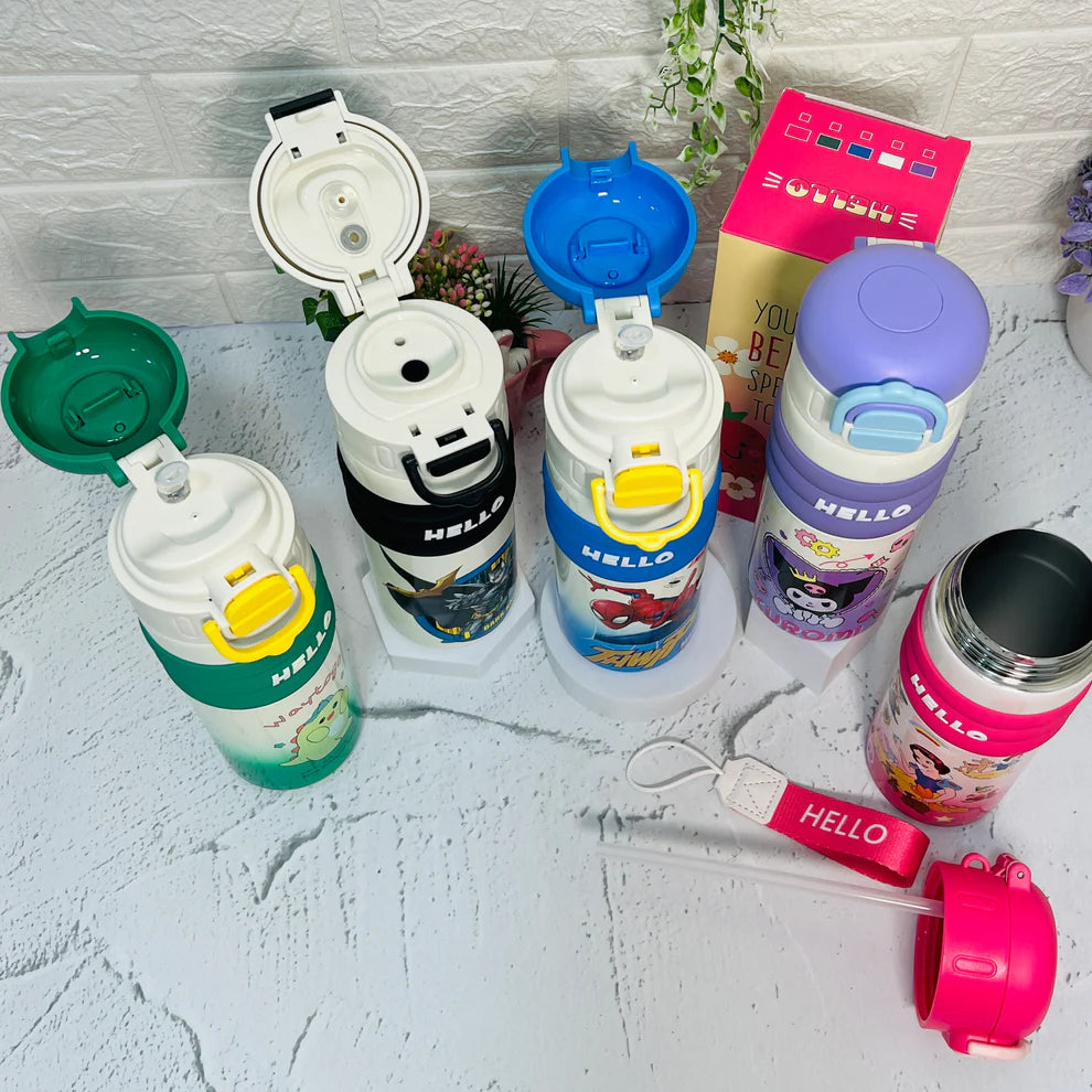 Hello - 2 Way Drink Insulated Bottle | Trendy & Cute Gifts at Kawaii Kingdom