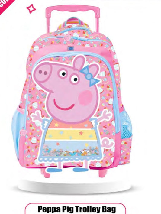 Peppa Pig Kids Trolley School Bag – 40cm Cute Edition