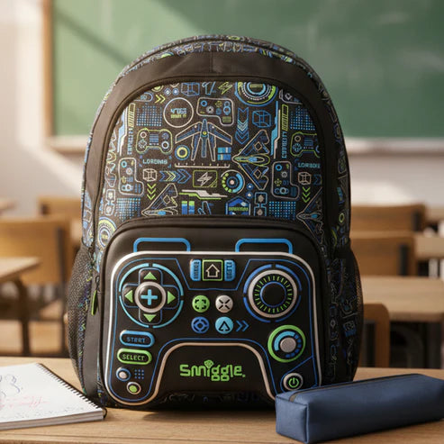 Smiggle- 16 inch premium game controller school bag