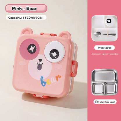 Stainless Steel Lunch Box - Bear