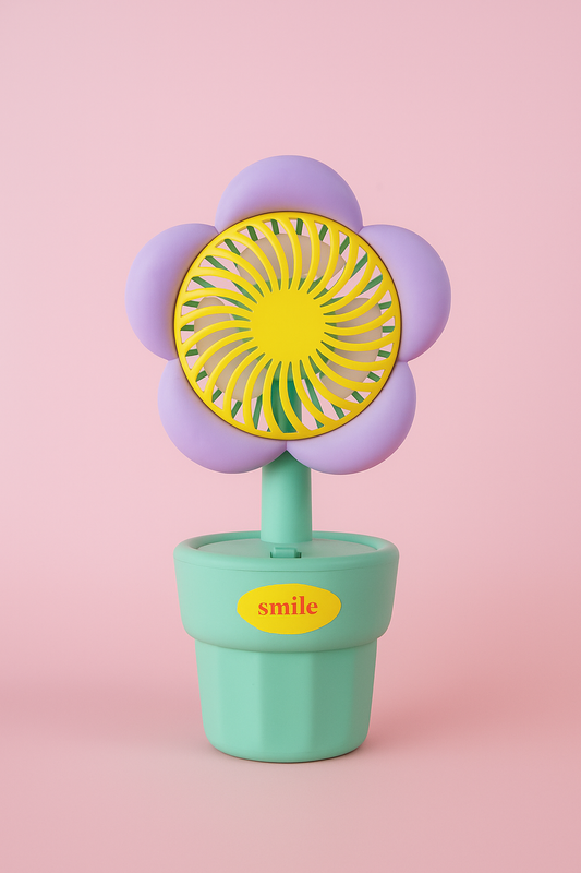 Mini Flower Fan – Cute & Portable USB Rechargeable