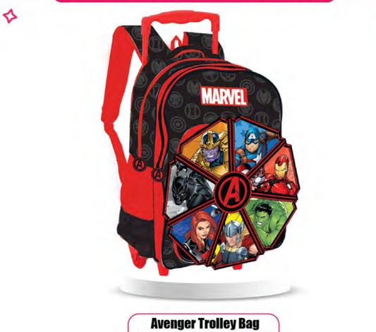 Avengers Kids Trolley School Bag – 40cm with 6 Months Warranty