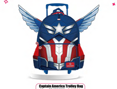 Captain America Kids Trolley School Bag – 40cm