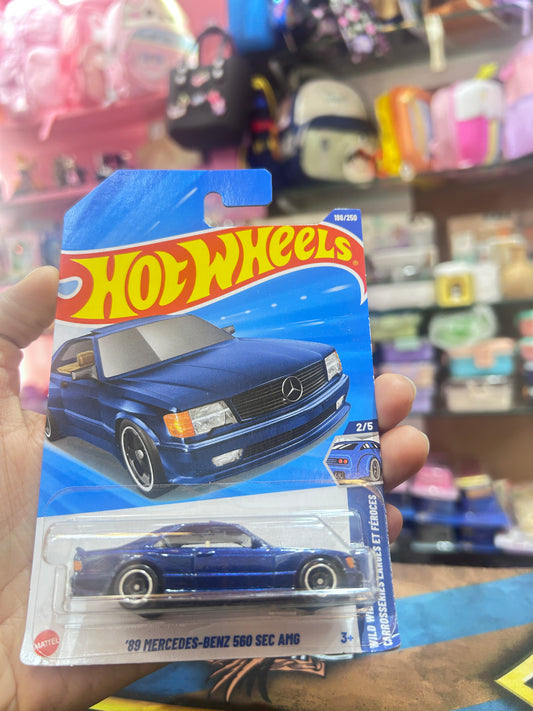Hot Wheels '89 Mercedes-Benz 560 SEC AMG - 2025 P Case | Wild Widebody (Metallic Blue)