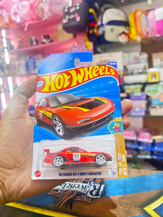 Hot Wheels '95 Mazda RX-7 Drift - 2025 P Case | 70s vs 90s Series (Red)