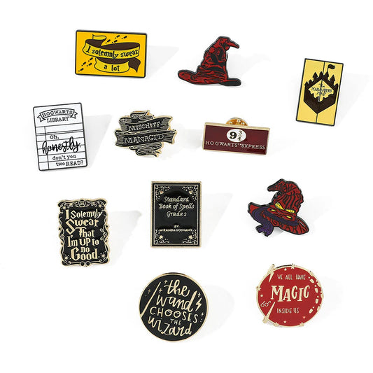 Set of 8 Harry Potter Brooch Badge Label Pins – Magic Boy Collection
