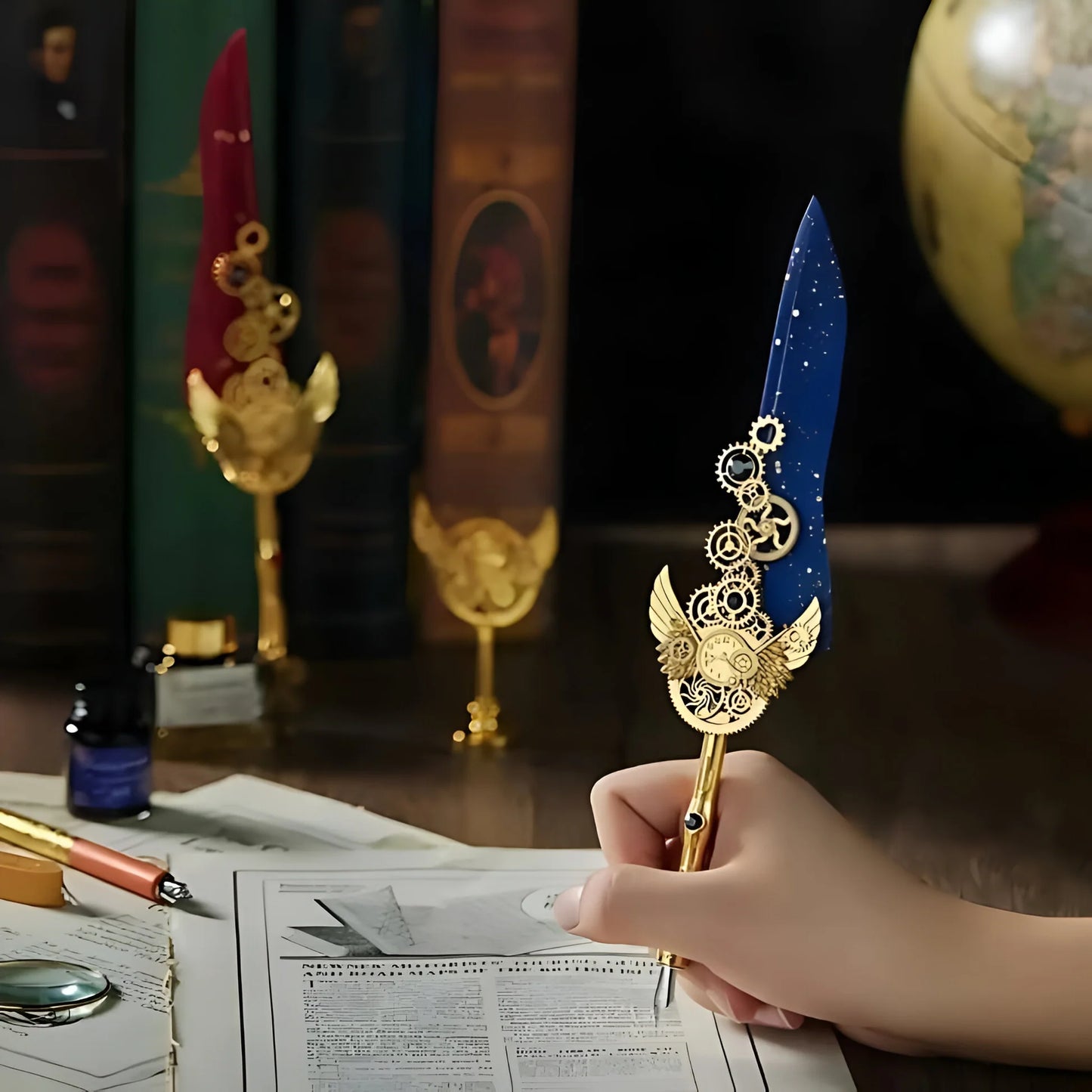 Vintage Vibes - Antique Calligraphy Feather Pen Set | Harry Potter Inspired