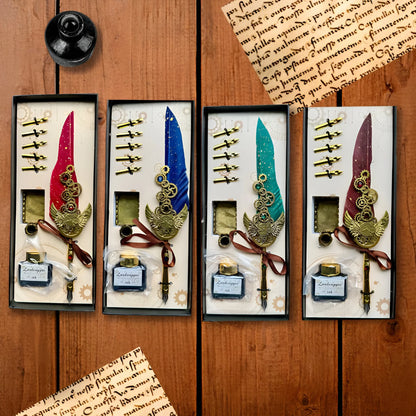 Vintage Vibes - Antique Calligraphy Feather Pen Set | Harry Potter Inspired