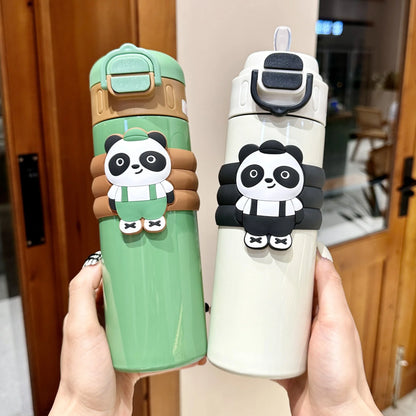 Panda Dual Sipper Stainless Steel Insulated Bottle 500ml