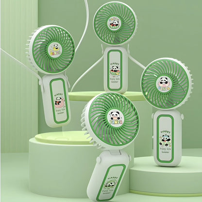 Happy Panda Folding Handheld USB Charging Portable Fan