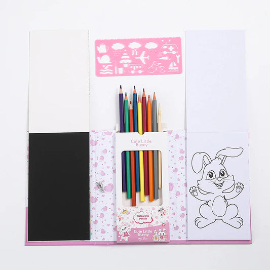 Kid's Coloring & Scratch Art Book Set