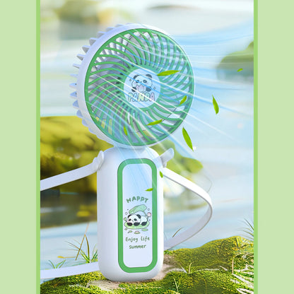 Happy Panda Folding Handheld USB Charging Portable Fan