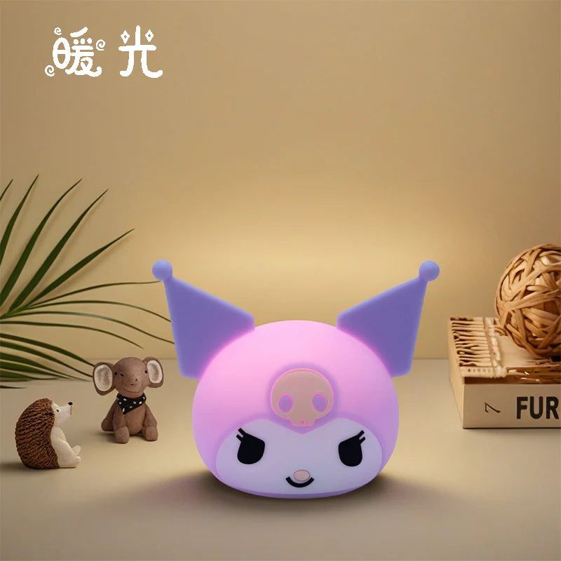 Kuromi Silicone Night Lamp | Soft Glow Bedside Light for Kids & Adults