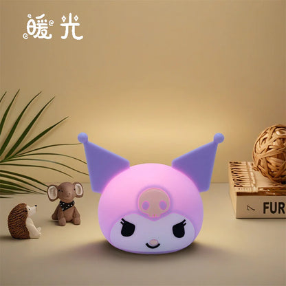 Kuromi Silicone Night Lamp | Soft Glow Bedside Light for Kids & Adults