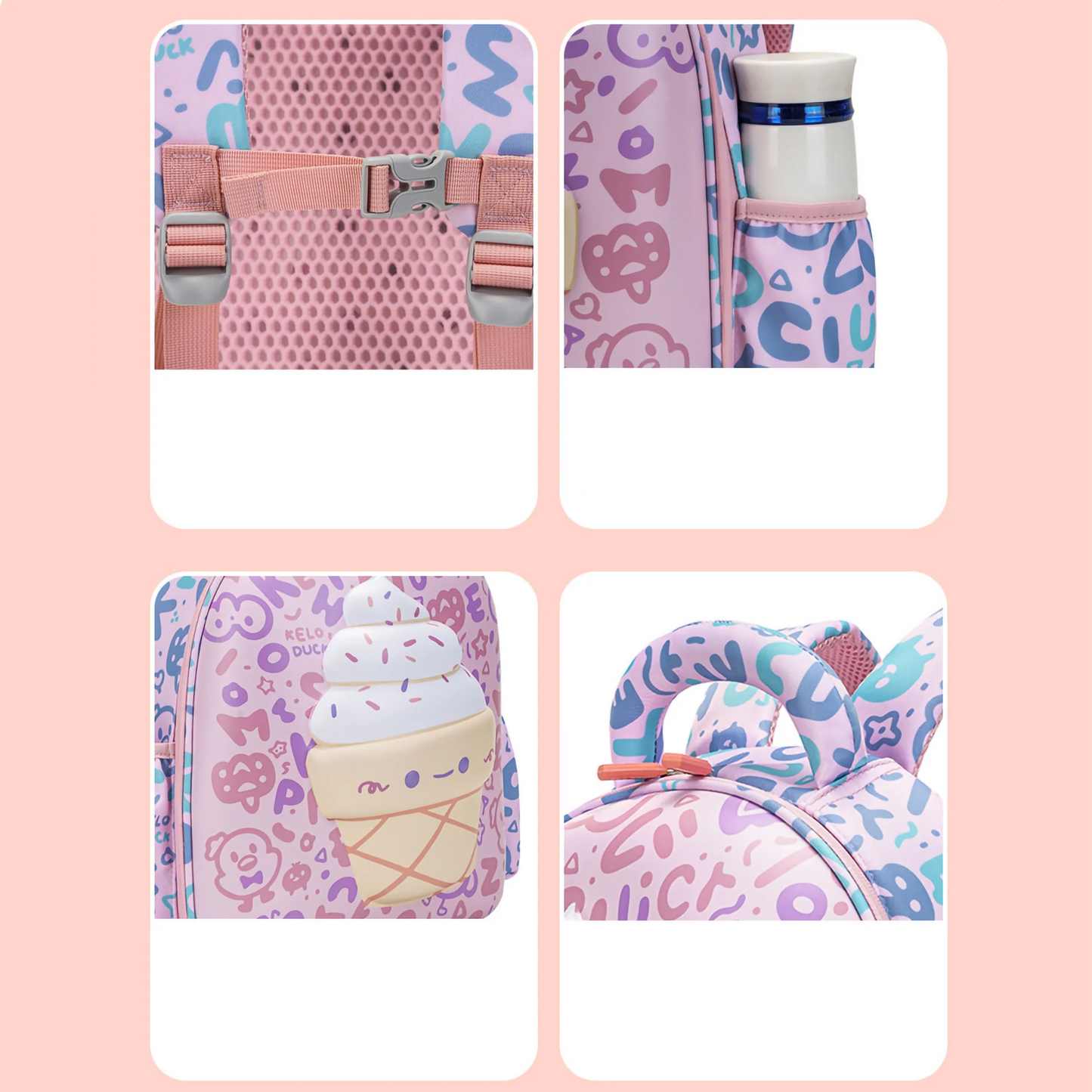 Yumm Yumm Ice Cream Kids School Bag
