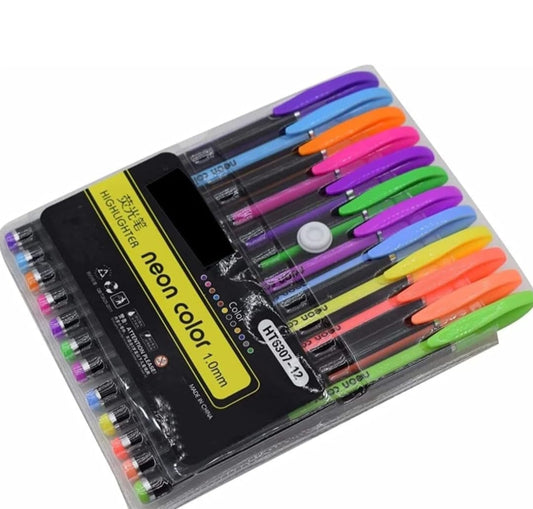 Neon pen - set of 12 pcs - Available at Kawaii Kingdom