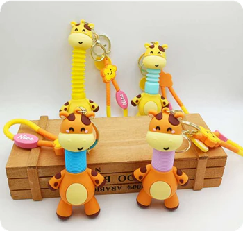 Cute Giraffe Keychain Toy | Bendable Giraffe Keychain & Accessory