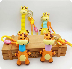 Cute Giraffe Keychain Toy | Bendable Giraffe Keychain & Accessory