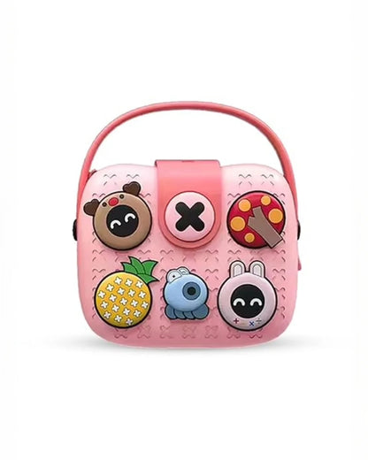 🎒Kids Crossbody Bag – DIY EVA Bag with 5 Cartoon Trinkets | Lightweight, Waterproof & Fun for Kids| SLING BAG