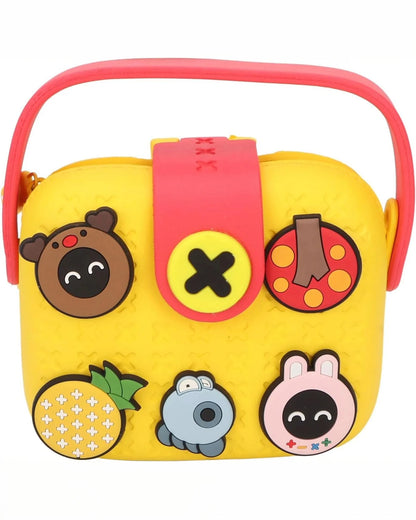 🎒Kids Crossbody Bag – DIY EVA Bag with 5 Cartoon Trinkets | Lightweight, Waterproof & Fun for Kids| SLING BAG