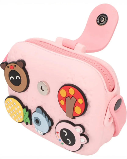 🎒Kids Crossbody Bag – DIY EVA Bag with 5 Cartoon Trinkets | Lightweight, Waterproof & Fun for Kids| SLING BAG